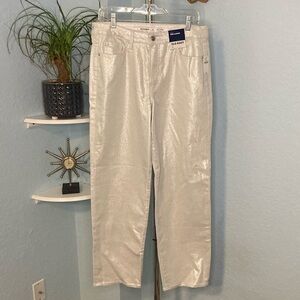 Old Navy OG Loose Jeans - white with silver sparkle finish